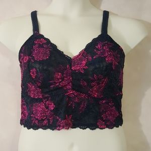 Torrid Navy and Pink Lace Bralette